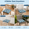thumbnail image 6 of Chair Cushion, Seat Cushion for Garden Chair/Dining Chair/Office Chair with Ties, Soft Square Chair Cushions Pads Chair Mat Indoor Outdoor Living Room Patio(Gray,15.7x15.7in), 6 of 11