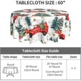 thumbnail image 4 of Merry Christmas Tablecloth Xmas Round Tablecloth 60 Inch Holiday Washable Table Cloth Cover for Farmhouse Outdoor Picnic Home Kitchen Party Decor, 4 of 6