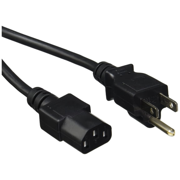 RiteAV Power Cord - NEMA 5-15P to IEC 60320 C13, 18AWG, 10A/1250W, 125V, 3-Prong, 6ft, Black, 6-Pack