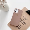 thumbnail image 4 of Compatible with iPhone 13 Case Soft Liquid Silicone Gel Rubber Cute Love Gold Heart Pattern Flexible TPU for Women Ultra Slim Shockproof Protective Phone Cover Case, 6.1 Inch, Brown, 4 of 8