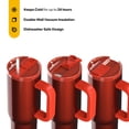 thumbnail image 2 of RTIC 30 oz Ceramic Lined Road Trip Tumbler with Handle and Leak-Resistant Straw Lid, Persimmon Metallic, 2 of 8