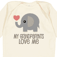thumbnail image 4 of Inktastic My Grandparents Love Me Elephant Boys or Girls Long Sleeve Baby Bodysuit, 4 of 5