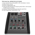 thumbnail image 4 of Professional 4-Channel Audio Mixer with USB Audio Interface (48KHz/16Bit), +48V Phantom Power, 80Hz High Pass Filter, and Multiple Connectivity (XRL/6.35mm/3.5mm) for Guitar, Microphones, Recording &, 4 of 7
