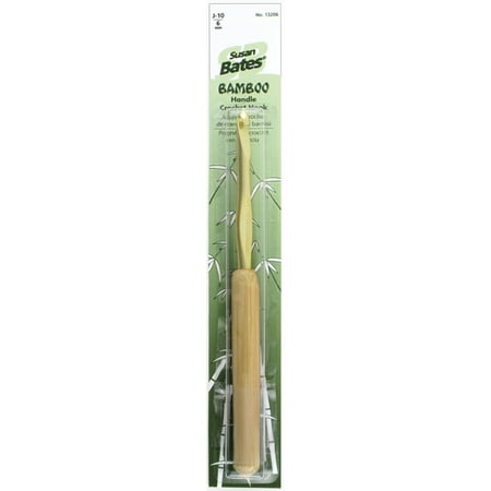 Susan Bates Bamboo Handle/Silvalume Head Crochet Hook 5.5