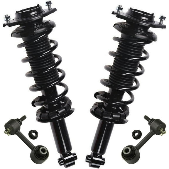 Detroit Axle - Rear Struts Sway Bars for 2013 2014 Subaru Legacy, 2 Struts with Coil Spring Assembly 2 Stabilizer Sway Bar End Links Suspension Kit Replacement