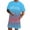 Sky Blue@GC@, variant on CONZONE Italy Day Men's 2 Pieces Outfits Gradient Color Short Sleeve T-Shirts Shorts Set for Men Breathable Summer Tracksuit