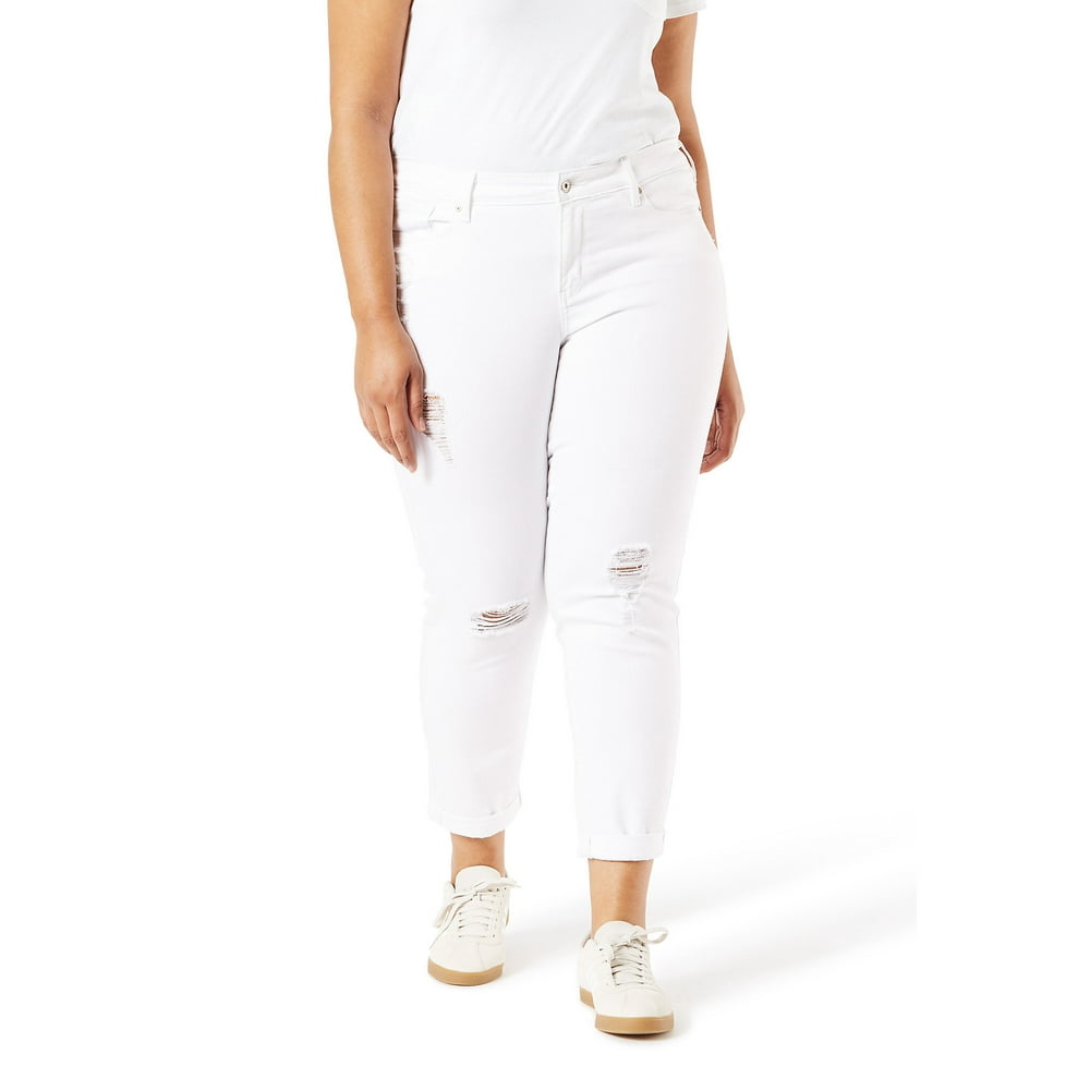 signature levi strauss mid rise slim cuffed