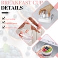 thumbnail image 7 of 2Pcs Overnight Oats Containers with Lids Spoon 20 oz, Portable Plastic Yogurt Jars, Breakfast on the Go Cups for Adults, Meal Prep Oatmeal Jars for Milk Cereal Fruit Snack, White, 7 of 7