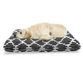 thumbnail image 1 of Black and White Pet Bed, Modern Boho Geometric Stripes Pattern Mosaic Style Abstract Art Deco, Resistant Pad for Dogs and Cats Cushion with Removable Cover, 24" x 39", Charcoal Grey, by Ambesonne, 1 of 4