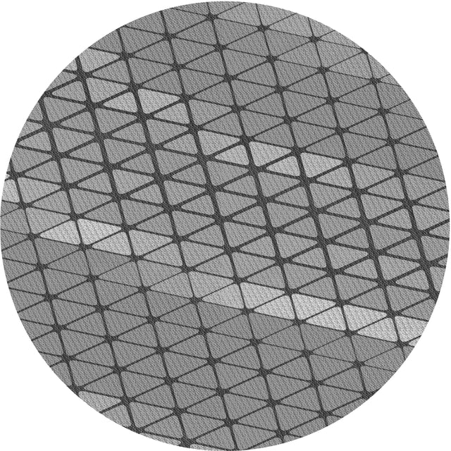 Ahgly Company Tapis Rond Lavable en Machine Intérieur Transitionnel Gris Cendré, 7 Pieds Rond