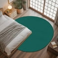 thumbnail image 3 of Dark Green 3ft Round Rug, Farmhouse Solid Green Color Modern Art Non-Skid Rubber Backing Large Area Rugs - Living Room Bedroom Home Office, Indoor Floor Mat Carpets Washable Rug, 3 of 9