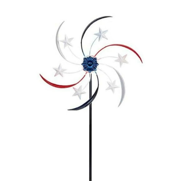 kjfeif Outdoor Wind Red White and Blue Wind Power Patio and Garden Exterior Patio Independence Day Windmill,Christmas Xmax Stocking Stuffers Gifts for 3-12 Year Olds Kids Toddler Toys