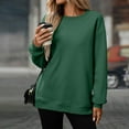 thumbnail image 5 of FAVIPT Plain Crewneck Sweatshirt Women Casual Fall Winter Oversized Tops Long Sleeve Y2k Soft Pullover Teen Girls Cute 2025 Fashion Outfits Green,S, 5 of 8