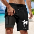 thumbnail image 2 of Kcolen Mens Swim Trunks 9 Inch Solid Boardshorts for Men Lightweight Mens Bathing Suit 9 Inch Inseam Soft Compression Liner Beach Summer Bathing Suit Beach Board Shorts, 2 of 4