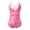 Pink, variant on Womens Lingerie Red Plaid Lace Bodysuit Roleplay Cosplay Sexy Nightwear Lingerie Pink L
