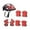 Black Red, variant on DYNWAVECA Kids Bike Helmet Set Skateboard Helmet Portable Gear Equipment Roller Skating Helmet with Elbow Pads for Rollerblading Riding Black