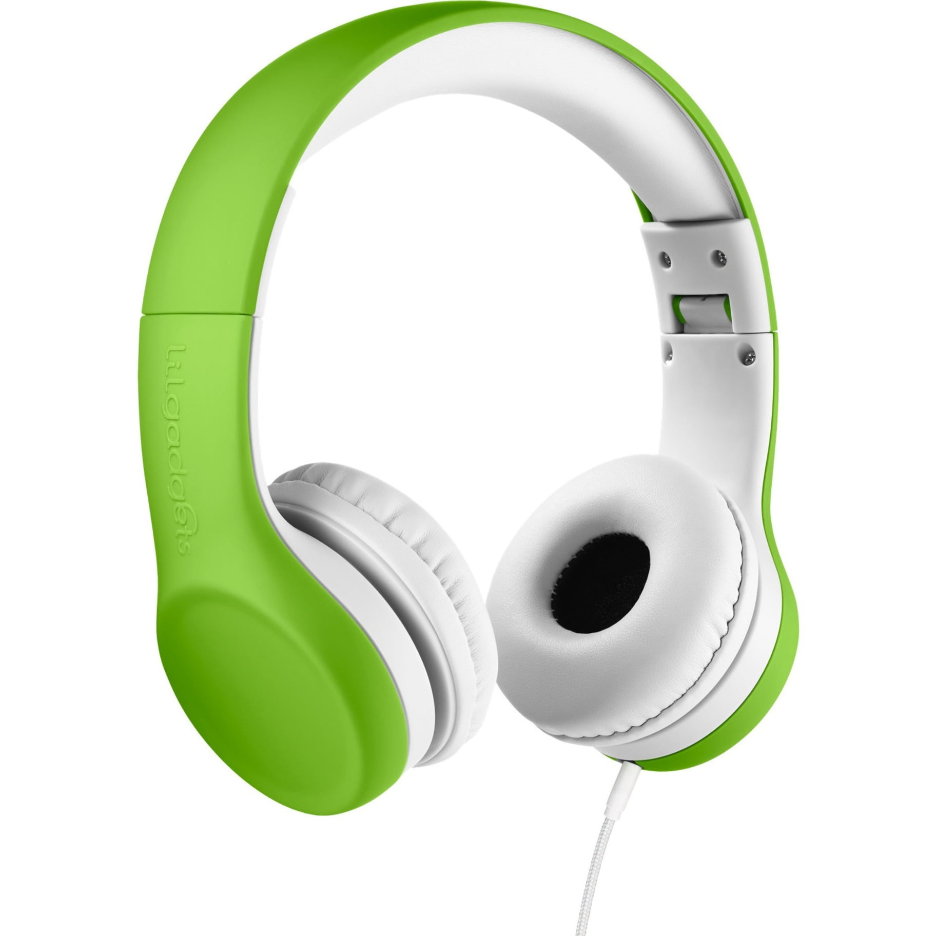 LilGadgets Connect+ Kids Wired Headphones with Microphone, Volume Limiting for Safe Listening, Adjustable Headband, Cushioned Earpads to ensure Comfort, For Kids, Toddlers, Boys & Girls, Green