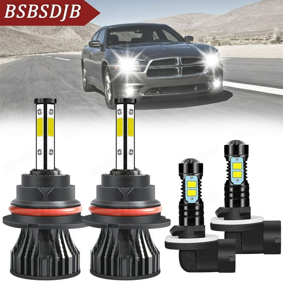For Dodge Dakota 2001-2004 9007 LED Headlight High/Low   881 Fog Light Bulbs