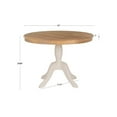 thumbnail image 4 of Riverbay Furniture Solid Wood Natural Brown and White Dining Table Round Farmhouse Style 42" Unassembled, 4 of 8