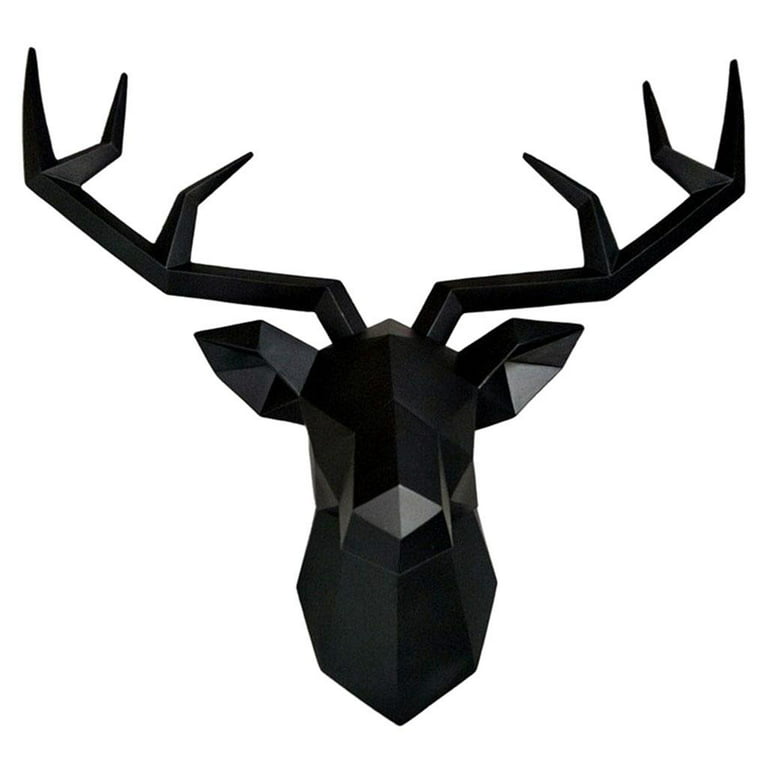 Deer Head Gift Hanging Sculpture Modern Geometrical Antlers Art