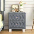 thumbnail image 2 of Homy Casa Nightstand with Storage and 2 Drawers , Modern Bedside Table for Bedroom, Gray, 2 of 6