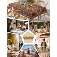 thumbnail image 6 of Brown Southwest Aztec Tablecloth Rectangle Table Cloth 60x120, Waterproof Tablecloth Outdoor Table Cloth, Farmhouse Vintage Geometric Washable Table Cover for Kitchen Dinning Party, 6 of 8