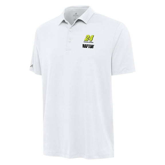 Men's Antigua White William Byron Reprocess Polo