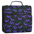 thumbnail image 5 of FORMRS Zipper Binder with Shoulder Strap 2-inch Ring 500 Sheet Capacity File Bag, Purple Cartoon Bats Pattern, 5 of 5