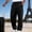 Black, variant on Knit Straight Leg Pants for Men with Stretchy Fabric and Clean Cut Featuring Business Casual Trousers for Office Days Client Meetings Daily Commutes Weekend Brunches Travel Navy XXL