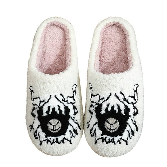 VBARHMQRT Dearfoam Slippers Women Booties Zoey Couples Winter Fashion Pattern Cotton Slippers for Men and Women Comfortable Home Warm Slippers