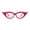 Fuchsia Gold, variant on Women's Oval Cat Eye Sunglasses Metal Pointy Top Accent UV400 White Gold