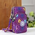 thumbnail image 1 of Woman‘s Cell Phone Bag with Large Capacity Wrist Strap Prints Design for Outdoor School Office Commute, 1 of 2