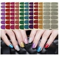 thumbnail image 2 of Huanledash Nail Wrap Self-Adhesive Glitter Surface Ultra Thin Glitter Powder Sequin Nail Polish Stickers Decals Strips for Female, 2 of 8
