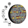 thumbnail image 4 of Logiee Funny Construction Print Spare Tire Cover, Universal Wheel Protectors,Waterproof Dust-Proof UV Sun Wheel Tire Cover,Fit for SUV, RV, Travel Trailer, Truck-14 inch, 4 of 6