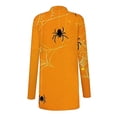 thumbnail image 4 of WFJCJPAF 2024 New Halloween Clearance! Halloween Sweaters 5X,Women's Halloween Fashion Printed Long Sleeved Cardigan Jacket - Orange XXL, 4 of 6
