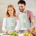 thumbnail image 3 of Pioneer Flower Floral Print Pattern Apron for Women and Men, Cotton Linen Waterproof with Pockets, Adjustable, 33x27 Inch for Kitchen, Gardening, BBQ, Salon, 3 of 6