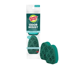 Odor Resist Heavy Duty Dishwand Refill Heads, 2-Pack