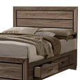 thumbnail image 2 of Wooden Eastern King Size Bed with Storage Drawers Taupe Brown - Saltoro Sherpi, 2 of 5