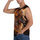 thumbnail image 3 of Balery Gold Flame Pattern Wolf Camisetas sin mangas para hombre, absorbe la humedad y protege contra el mal olor.-Large, 3 of 7