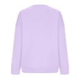 thumbnail image 3 of Resicozy Crewneck Sweatshirt for Women Fall Oversized Sweatshirt Vintage Solid Color Pullover Loose Fit Cute Y2K Hoodies Light Purple L, 3 of 5
