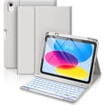 thumbnail image 1 of Funda con Teclado para iPad 10 Generación - Teclado Inalámbrico Desmontable de 7 Colores con Soporte para Lápiz para iPad A16 de 11 Pulgadas 2025, 10ª Generación 10.9 Pulgadas 2022, Azul Marino, 1 of 21