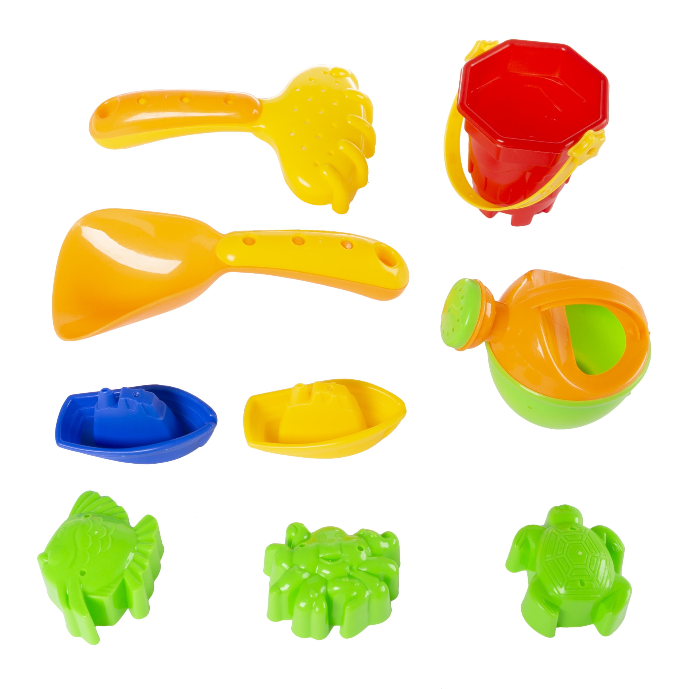 Hey Play Sand or Water Table with Lid and Toys - Playset with Sensory Bins