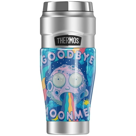

Rick and Morty Goodbye Moonmen THERMOS STAINLESS KING Stainless Steel Travel Tumbler Vacuum insulated & Double Wall 16oz