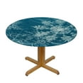 thumbnail image 3 of Nawypu Winter Round Fitted Elastic Table Cover with Elastic Edge, Snowflake Table Cover Waterproof Wipeable Table Cloths for Round Tables, Ideal for Picnic, Patio，Multi-Size, 3 of 7