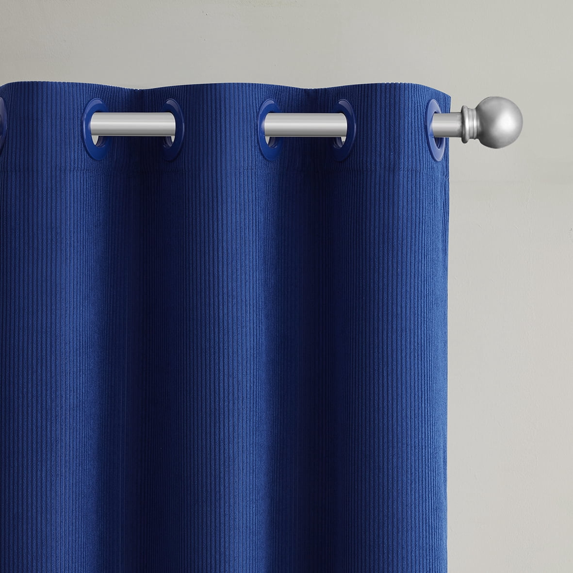 (2 pack) Your Zone Corduroy Blackout Grommet Curtain Panel,1 Panel, Stadium Blue, 38"W x 84"L