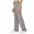 thumbnail image 5 of ZHYou Womens Cargo Jogger Pants Lightweight Elastic Drawstring Waist Comfy Loose Fit Casual Trousers with Pockets,Gray,Size M, 5 of 8