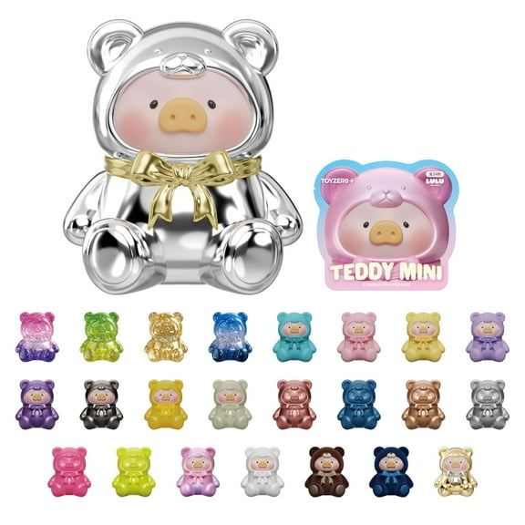 Lulu The Piggy Blind Bags -Teddy Mini Blind Bags Mini Figurine Mystery Bags Toys Blind Boxes Cute Animal Figures Collectible Toys Home Desk Decoration, Holiday Birthday Gifts