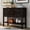 Espresso, variant on Buffet Sideboard Table, 46" Console Table with 4 Drawers and Cabinets, 1 Storage Shelf, Solid Wood Espresso Contemporary Sofa Table