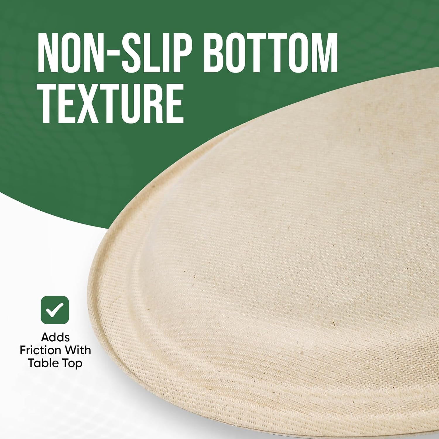 9 Inch Compostable Paper Plates (100 Pack) - Eco-Friendly Disposable Dinnerware for Parties, Microwavable & Water/Oil Resistant - 100% Biodegradable Heavy Duty Brown Plates for Events, Picnics