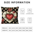 thumbnail image 5 of GOSMITH  Valentine's Day Red Heart Decorative Throw Pillow Covers  Love You Forever Checkerboard Porch Outdoor Home Decor, Be My Valentine Arrow Crown Polka Dots Farmhouse Cushion Case, 5 of 5